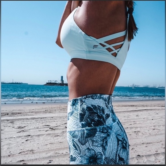 FABLETICS Salar Powerhold PALISADES Blue & White Floral Leggings Sz XS S - Picture 7 of 16